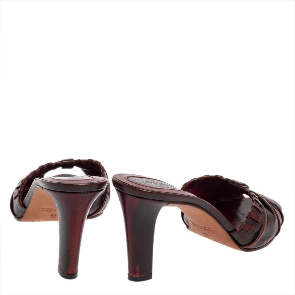 商品[二手商品] Yves Saint Laurent|Saint Laurent Vintage Two Tone Leather Open Toe Slide Sandals Size 36.5,价格¥1738,第5张图片详细描述
