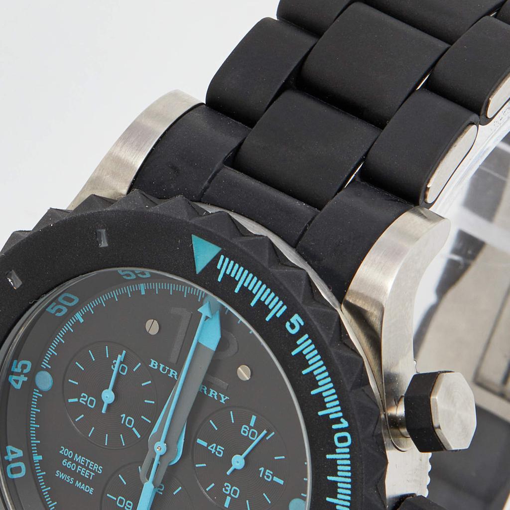 Burberry Black Stainless Steel Rubber Antartic BU7661 Men's Wristwatch 42 mm商品第8张图片规格展示