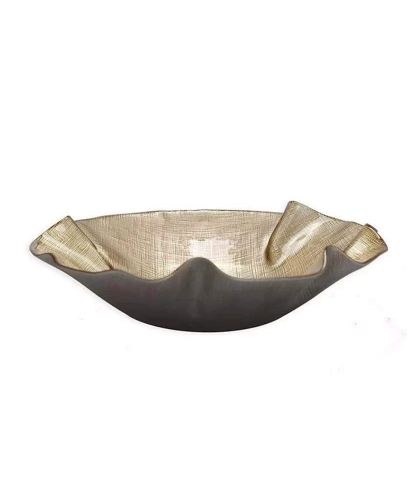 商品Classic Touch|Gold - Tone Brushed Bowl,价格¥343,第2张图片详细描述