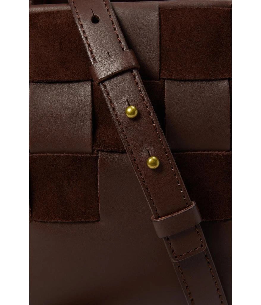 商品Madewell|The Basketweave Mini Crossbody Tote in Leather and Suede,价格¥968,第4张图片详细描述