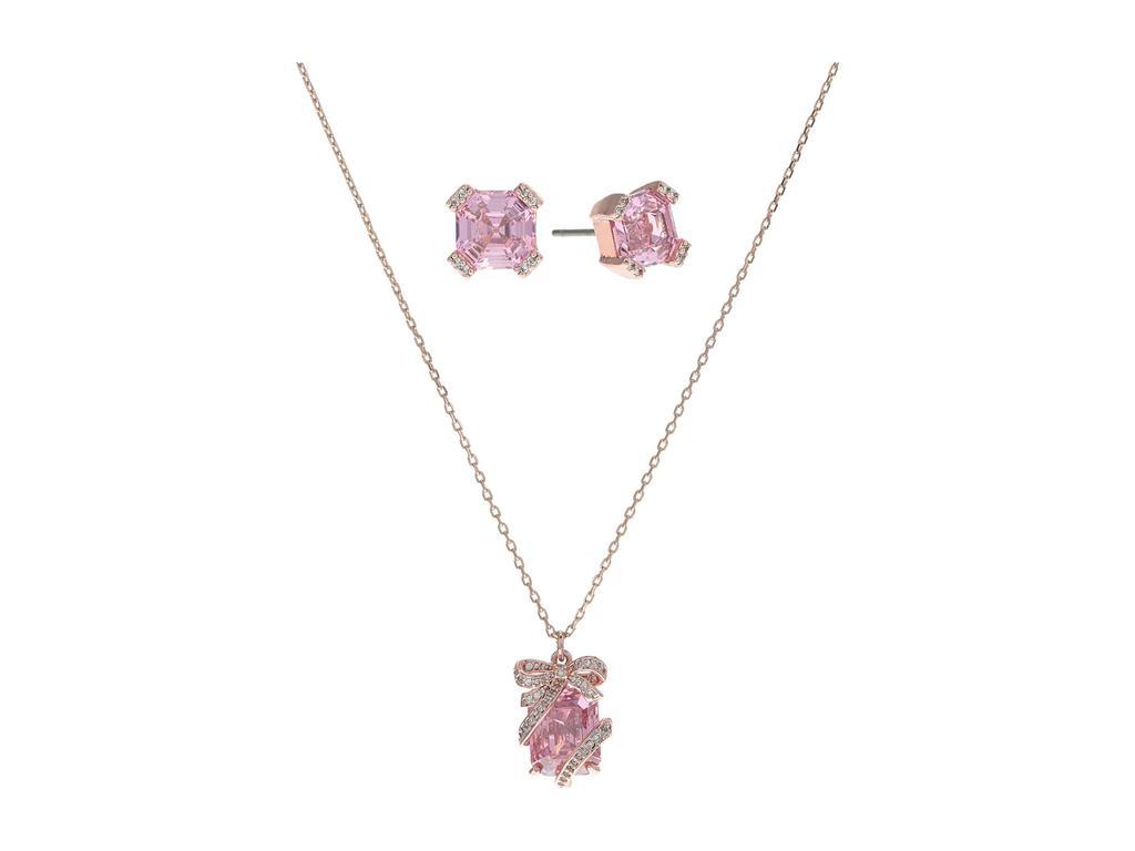 商品Kate Spade|Pavé Present Mini Pendant Necklace and Studs Earrings Set - Boxed,价格¥917,第1张图片