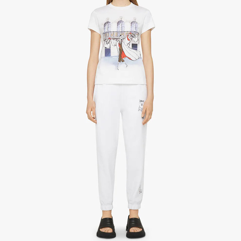 商品Givenchy|【预售3-7天】纪梵希 22年秋冬新款 迪士尼联名系列 女士白色棉质主题图案印花修身短袖T恤BW707Y3ZAP-100,价格¥4035,第8张图片详细描述