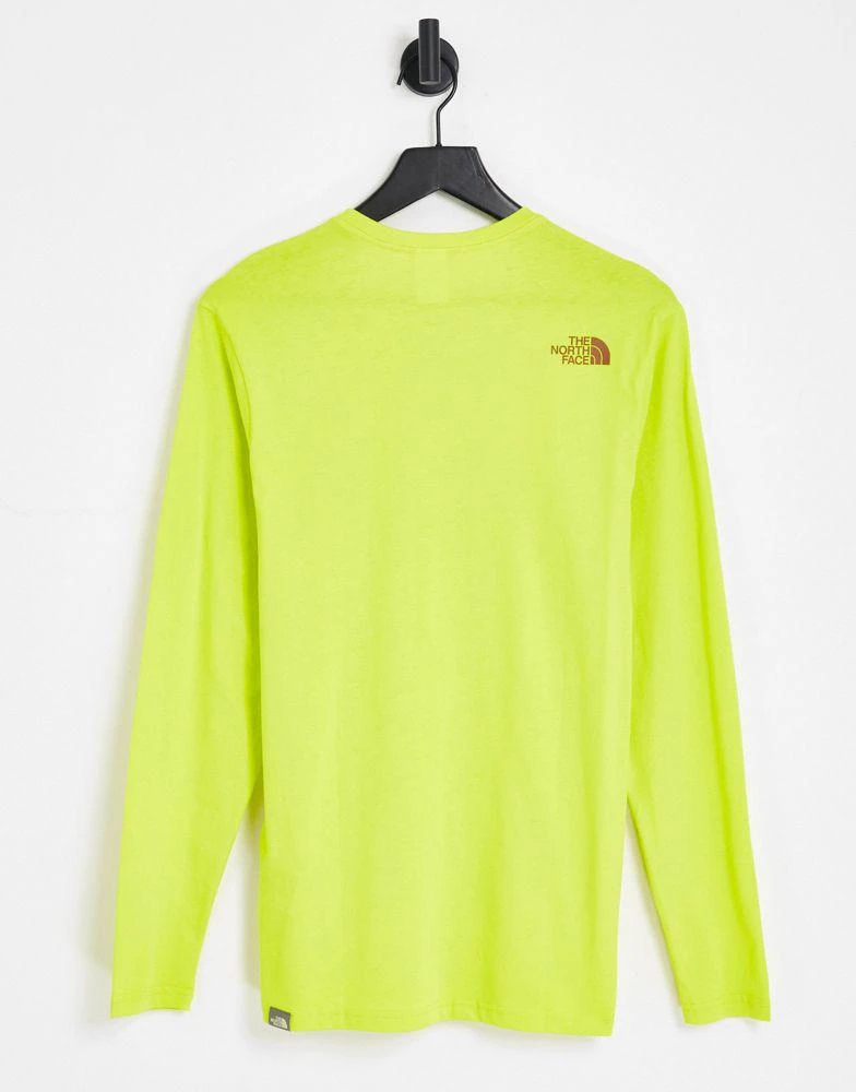商品The North Face|The North Face Center Dome long sleeve t-shirt in lime Exclusive at ASOS,价格¥375,第2张图片详细描述