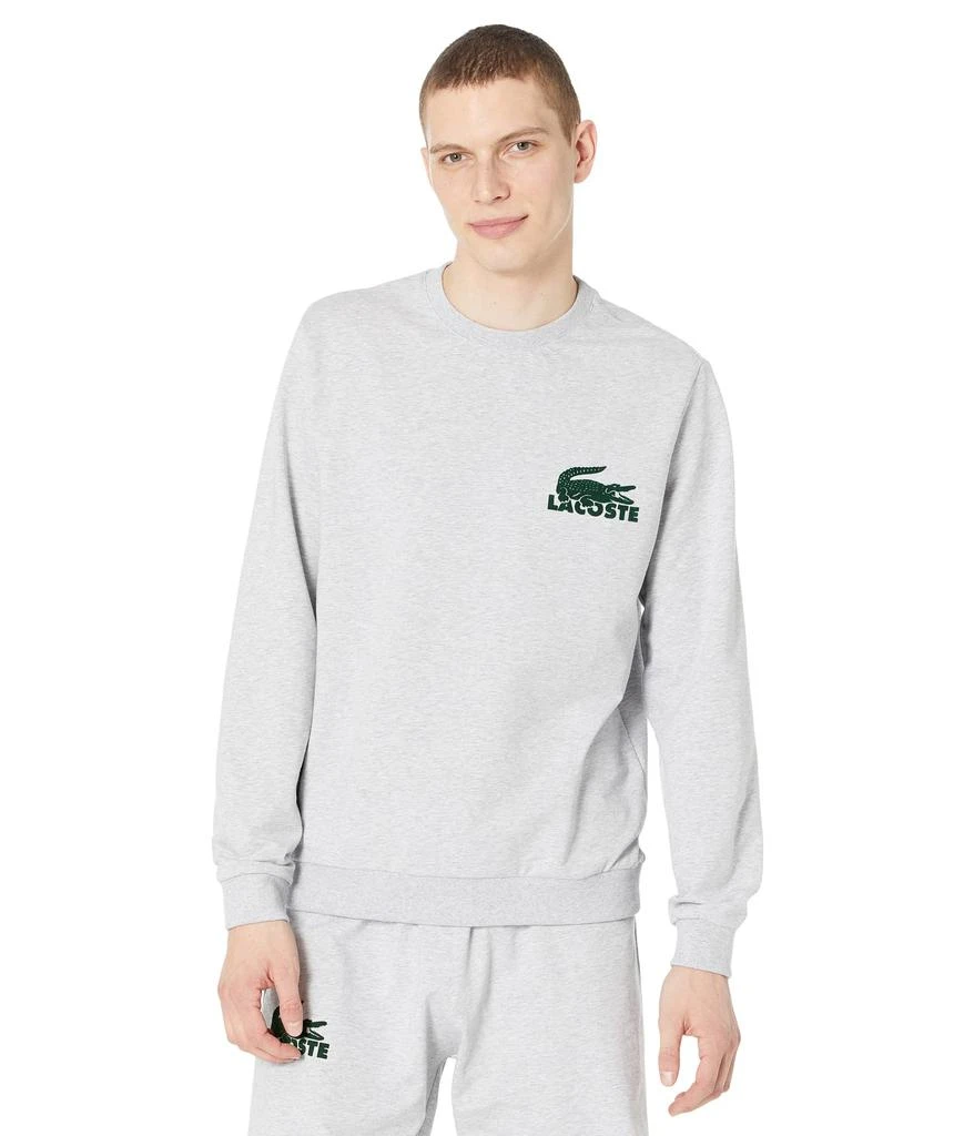 商品Lacoste|Long Sleeve Big Croc Lacoste Loungewear Sweatshirt,价格¥477,第1张图片