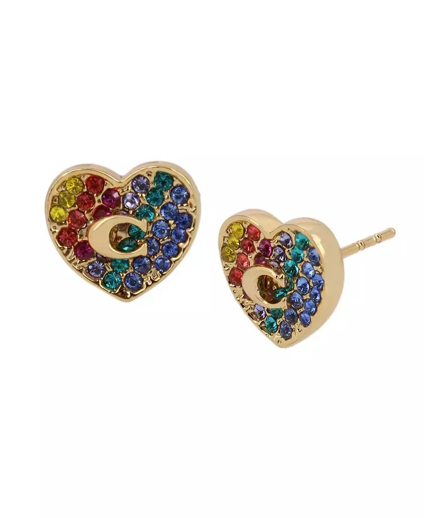 商品Coach|Pave Heart Stud Earrings,价格¥294,第1张图片