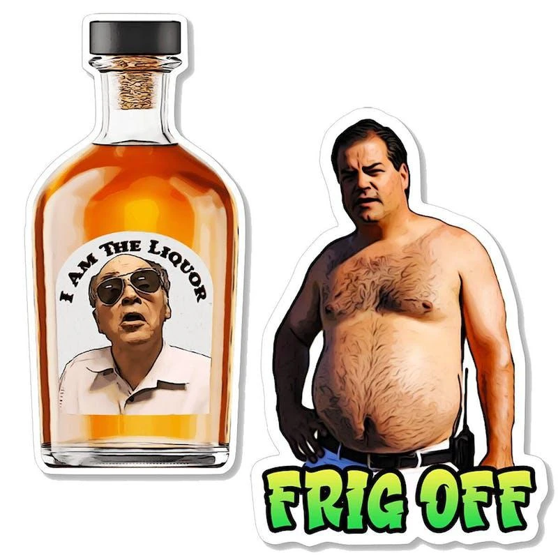 商品Ottos Grotto :: Stickers For Your Stuff|Trailer Park Boys Bubbles Sticker Pack (2 Pack) Mr. Lahey & Randy Stickers, Official Trailer Park Boys Merchandise, Trailer Park Boys Merch,价格¥76,第1张图片