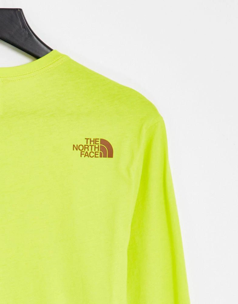 商品The North Face|The North Face Center Dome long sleeve t-shirt in lime Exclusive at ASOS,价格¥375,第4张图片详细描述