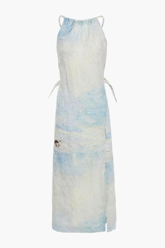 商品Acne Studios|Embellished printed linen midi dress,价格¥3952,第1张图片