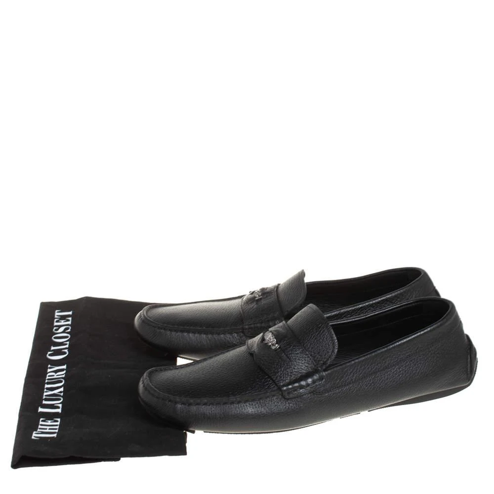 Versace Black Leather Medusa Loafers Size 43 商品