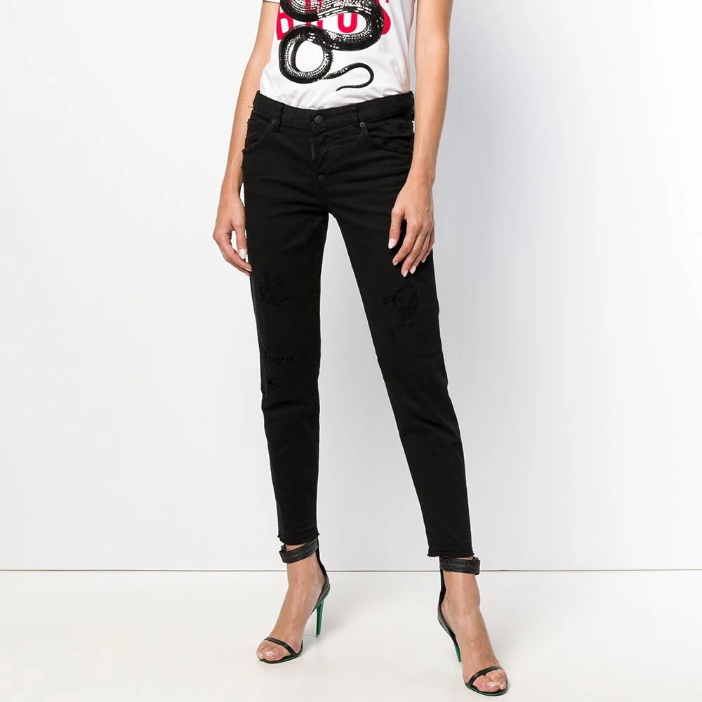 DSQUARED2 黑色女士牛仔裤 S72LB0143-S39781-900 商品