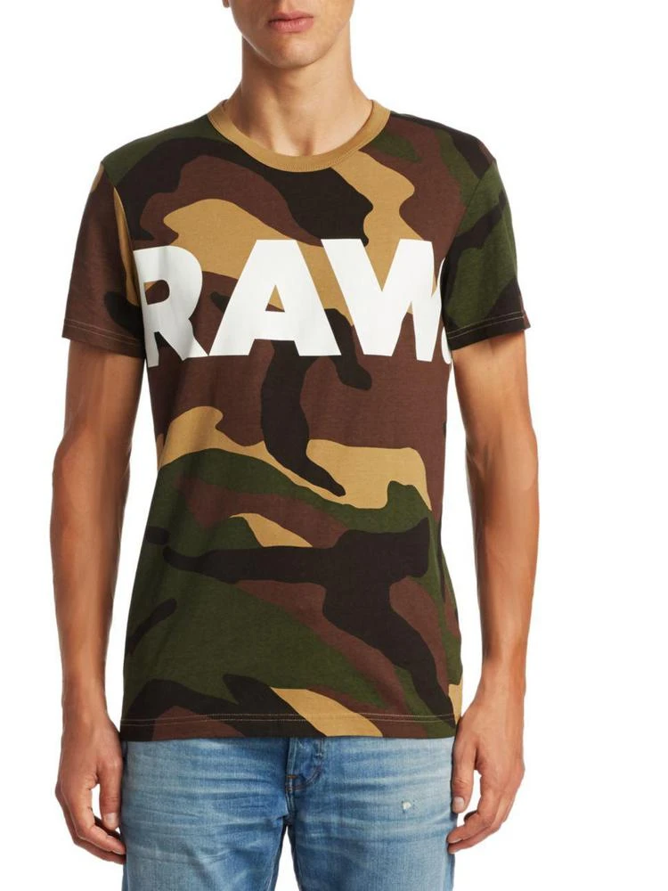 商品G-Star|Woodland Camouflage Cotton Tee,价格¥338,第1张图片