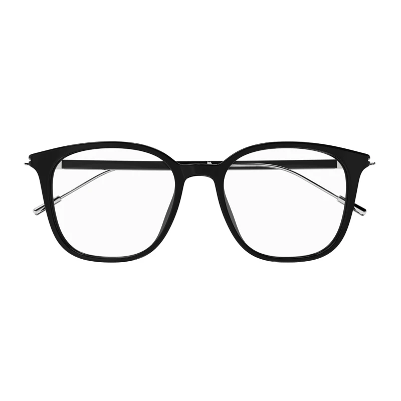 商品[国内直发] Gucci|【可配度数】 古驰 经典超轻巧 板材金属镜架  方形 光学眼镜 男款 黑色镜框 透明色镜片,价格¥2606,第4张图片详细描述