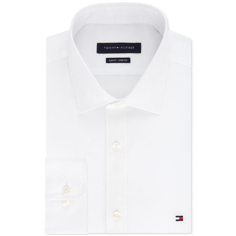 商品Tommy Hilfiger|Men's Slim-Fit Stretch Solid Dress Shirt, Online Exclusive Created for Macy's,价格¥184,第5张图片详细描述