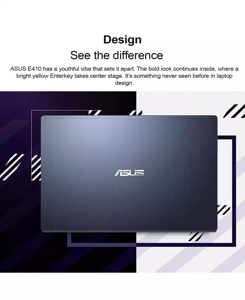 商品ASUS|14" Daily Traditional Laptop Intel Celeron N4500 4GB RAM Intel UHD Graphics 64GB eMMC Storage Windows 11 Home FHD 60Hz - Blue,价格¥1453,第2张图片详细描述