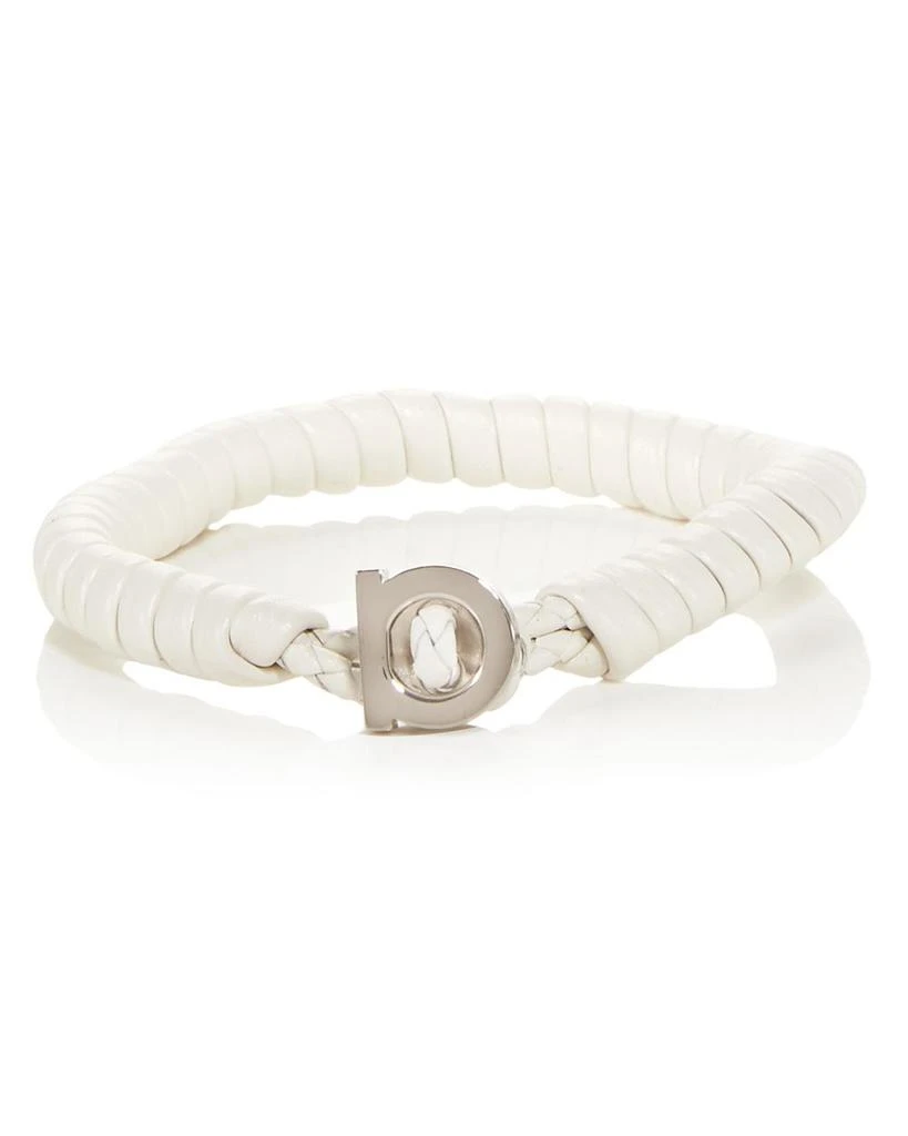 商品Salvatore Ferragamo|Salvatore Gancini Woven Leather Leather Bracelet ,价格¥1675,第1张图片详细描述