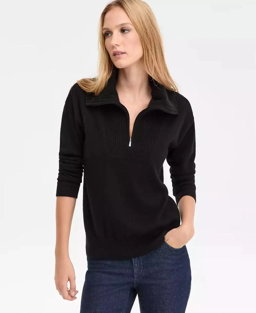 商品Charter Club|100% Cashmere Women's Quarter-Zip Sweater, Created for Macy's,价格¥994,第1张图片