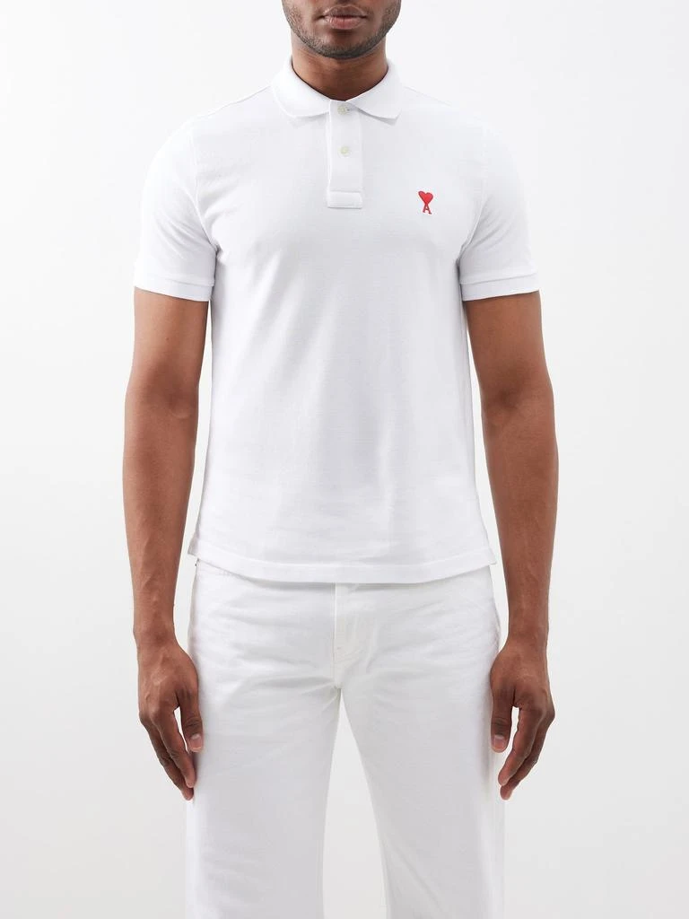 商品AMI|Ami de Cœur-logo cotton polo shirt,价格¥1318,第1张图片