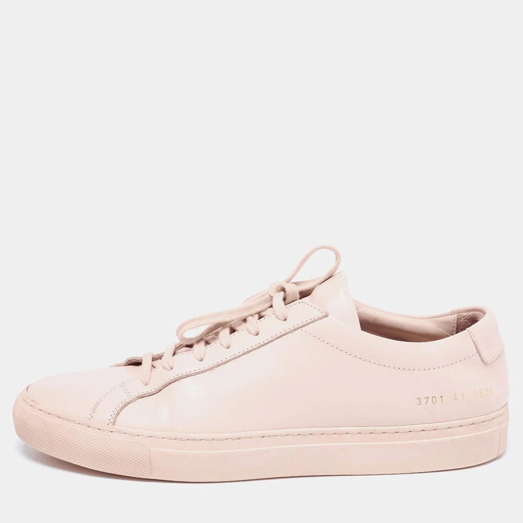 商品[二手商品] Common Projects|Common Projects Pink Leather Lace Up Sneakers Size 41,价格¥809,第1张图片