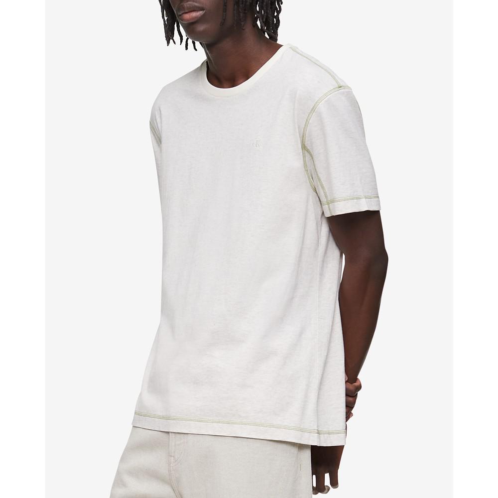 商品Calvin Klein|Men's Smooth Cotton Ringer Crewneck T-Shirt,价格¥291,第1张图片