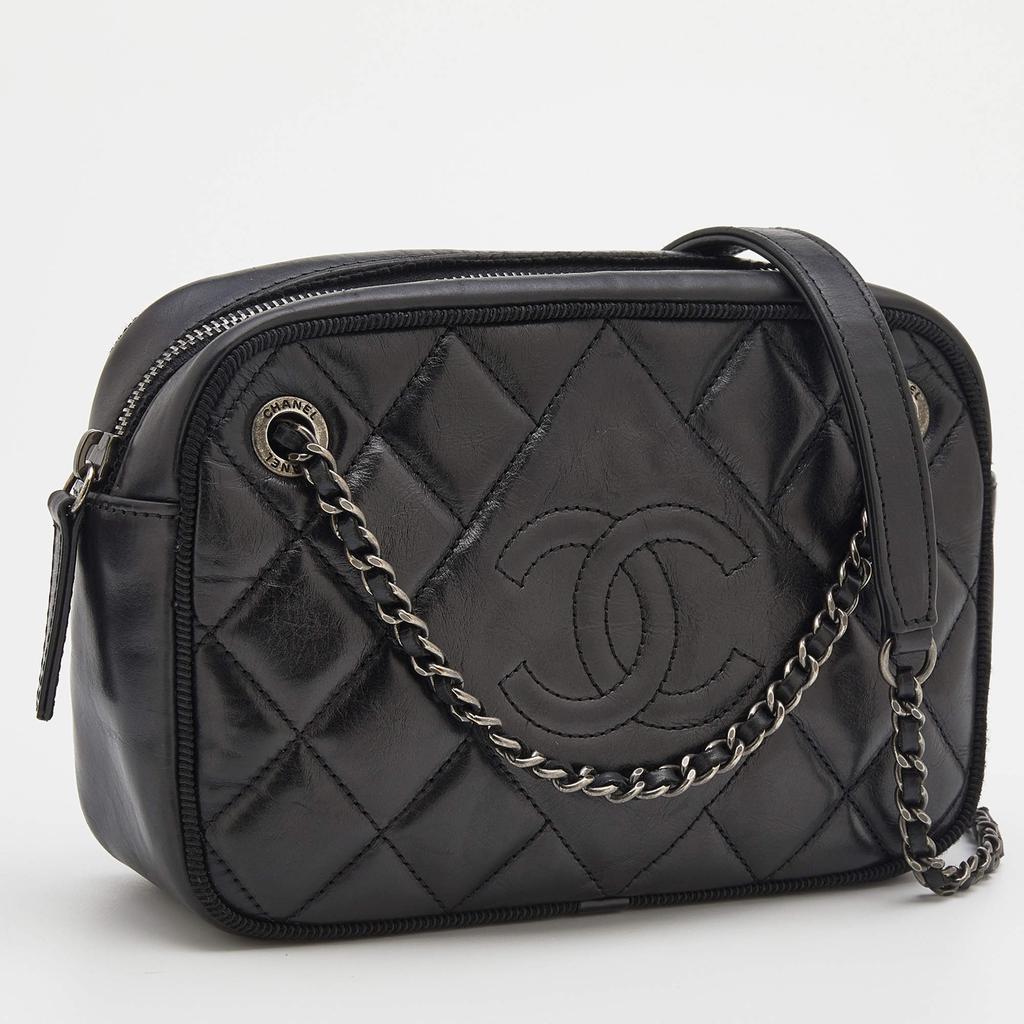 Chanel Black Quilted Leather CC Ballerine Camera Bag商品第3张图片规格展示