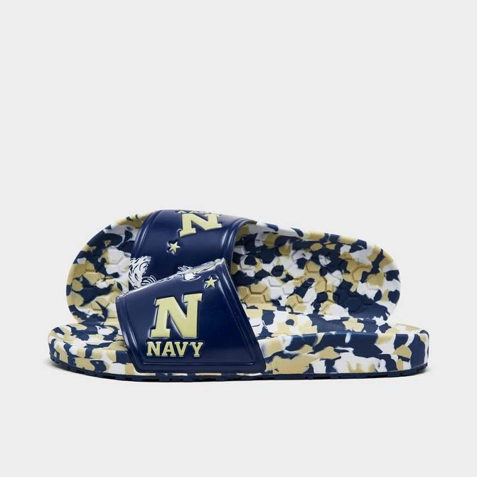 商品HYPE|Hype Co. Navy Midshipmen College Slydr Slide Sandals,价格¥376,第1张图片