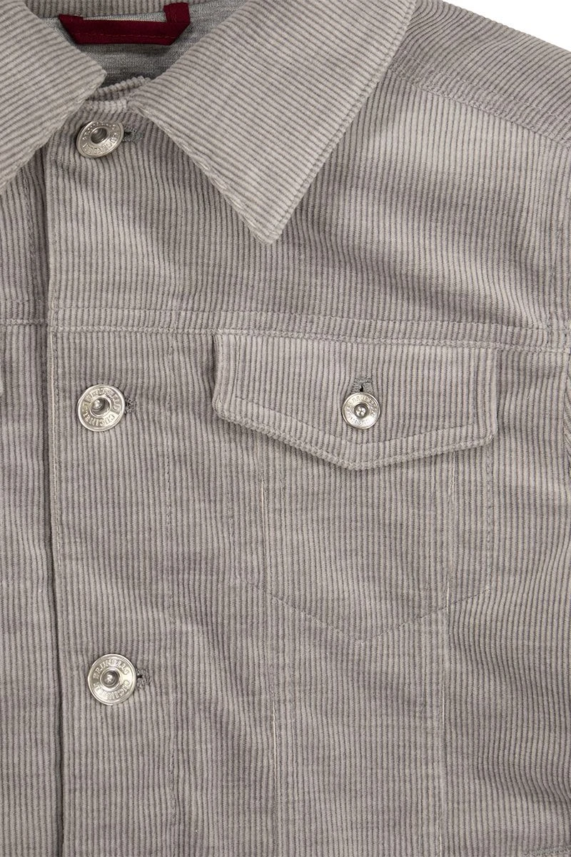 商品Brunello Cucinelli|Brunello Cucinelli 男童夹克 BQ435O948CCVP88 灰色,价格¥8031,第4张图片详细描述