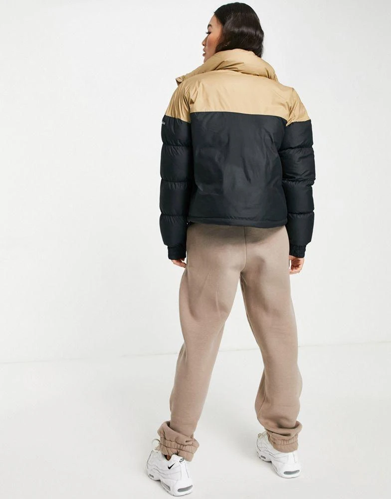 商品Columbia|Columbia Pike Lake cropped puffer jacket in black/beige,价格¥1140,第2张图片详细描述