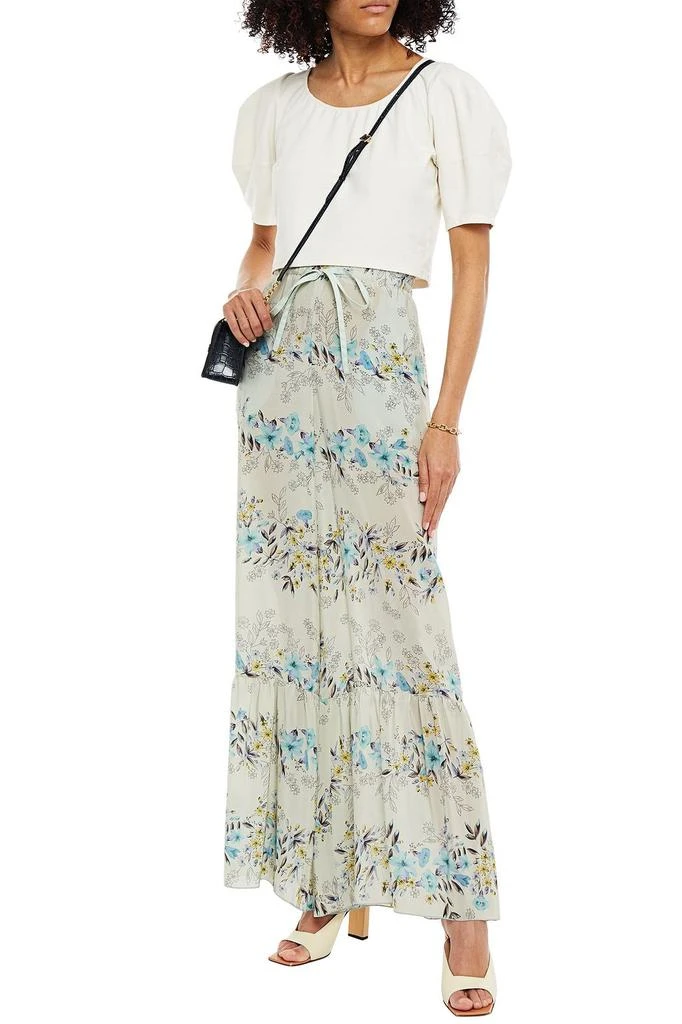 商品RED Valentino|Gathered printed silk wide-leg pants,价格¥1455,第4张图片详细描述