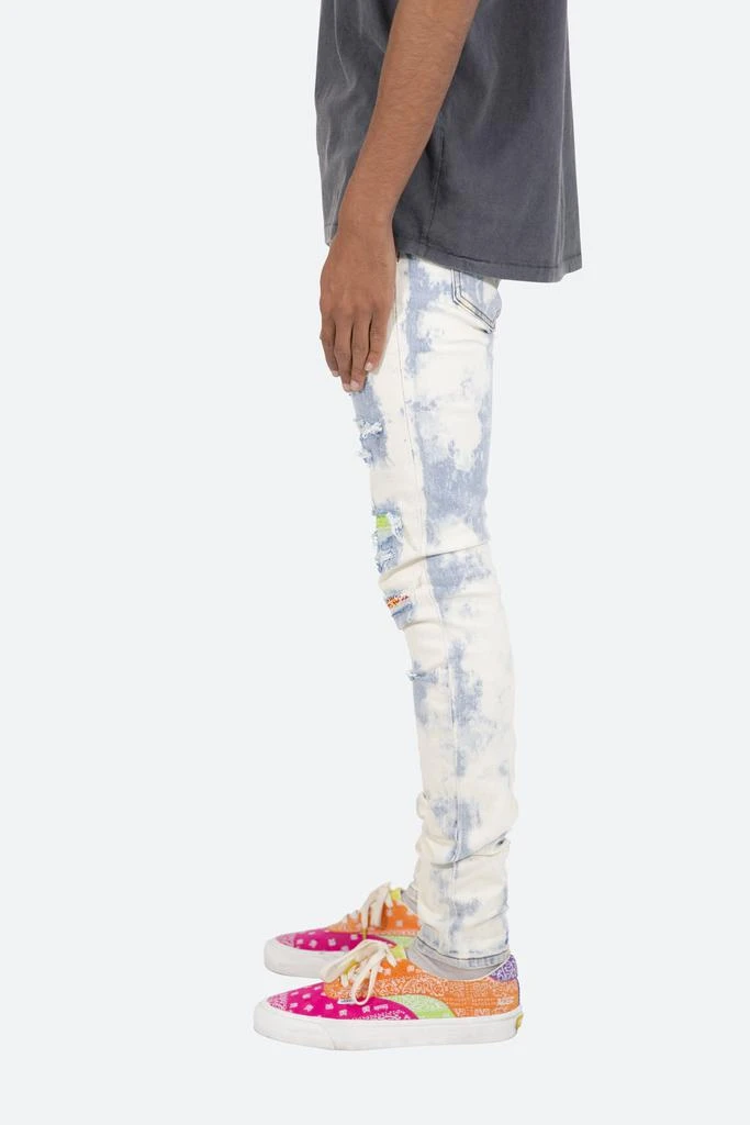 商品MNML|X409 Rhinestone Skinny Denim - Blue,价格¥256,第4张图片详细描述