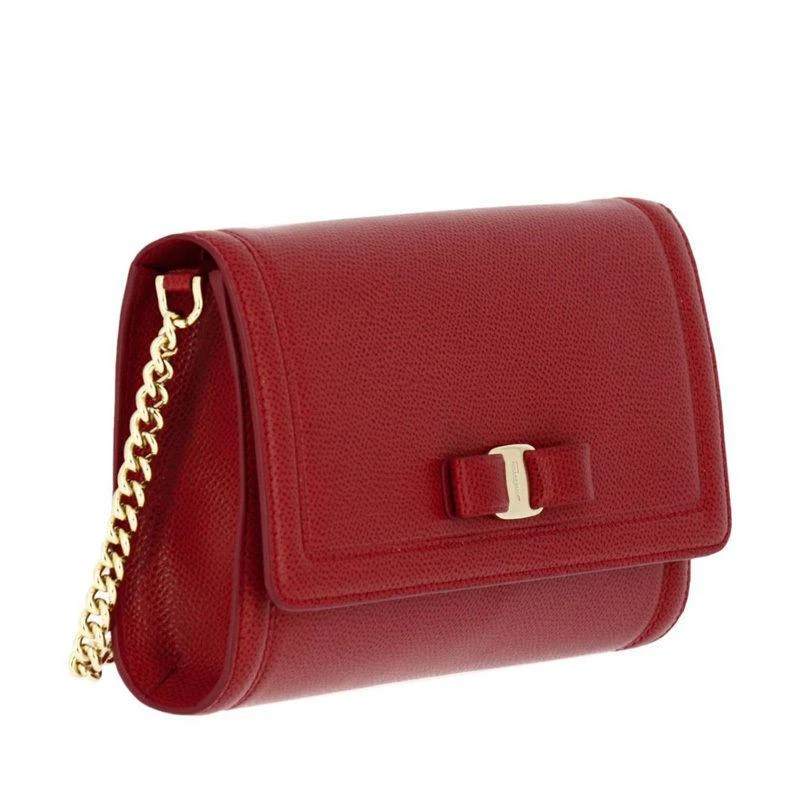 商品Salvatore Ferragamo|香港直邮SALVATOREFERRAGAMO菲拉格慕女士红色蝴蝶结斜挎包675578,价格¥6849,第3张图片详细描述