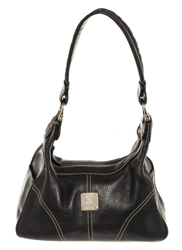 商品[二手商品] MCM|MCM Black Leather Contrast Stitch Hobo Bag,价格¥3913,第1张图片