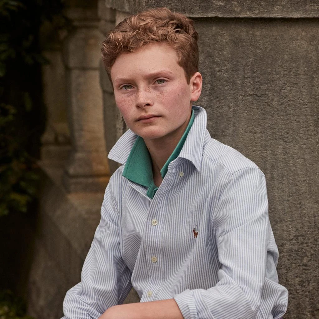 商品Ralph Lauren|Striped Cotton Oxford Shirt (Big Kids),价格¥415,第3张图片详细描述