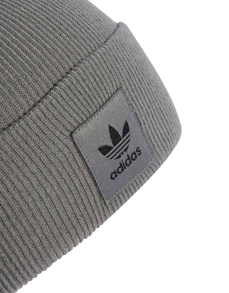 商品Adidas|adidas Originals trefoil patch beanie in grey,价格¥194,第3张图片详细描述