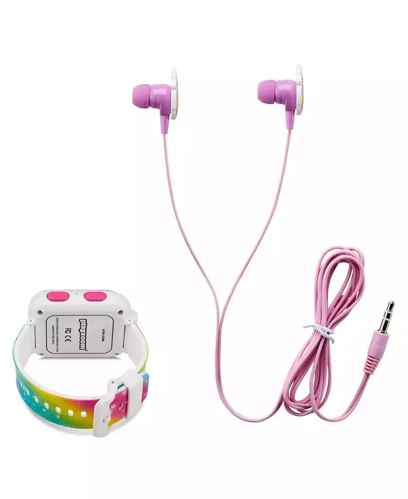 商品Playzoom|Kid's Rainbow Unicorn Silicone Strap Touchscreen Smart Watch 42mm with Earbuds Gift Set,价格¥150,第2张图片详细描述