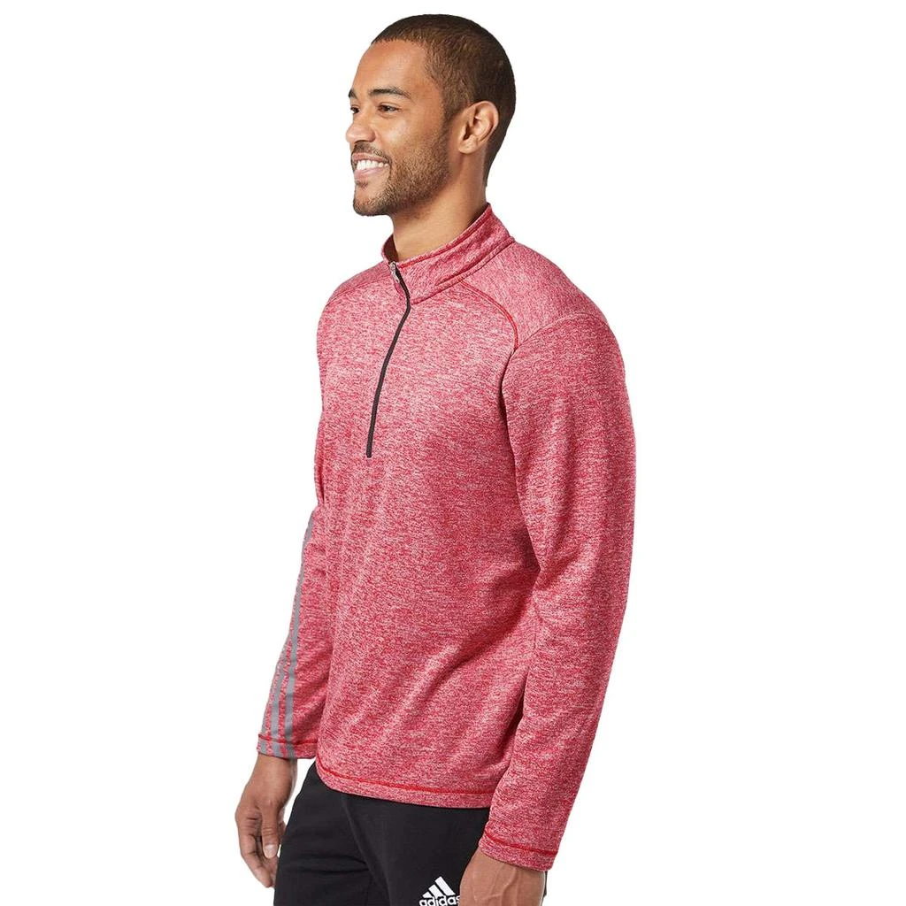adidas Men's Brushed Terry Heathered Quarter-Zip Pullover 商品
