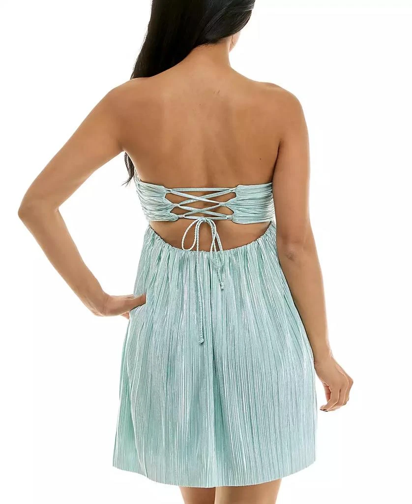 商品KATIA RAE|Women's Foil-Knit Twist-Front Lace-Up-Back Dress,价格¥205,第2张图片详细描述