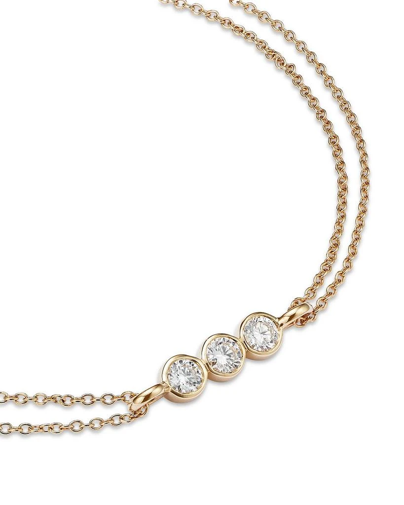 14K Yellow Gold Lab Grown Diamond Trio Bezel Chain Bracelet 商品