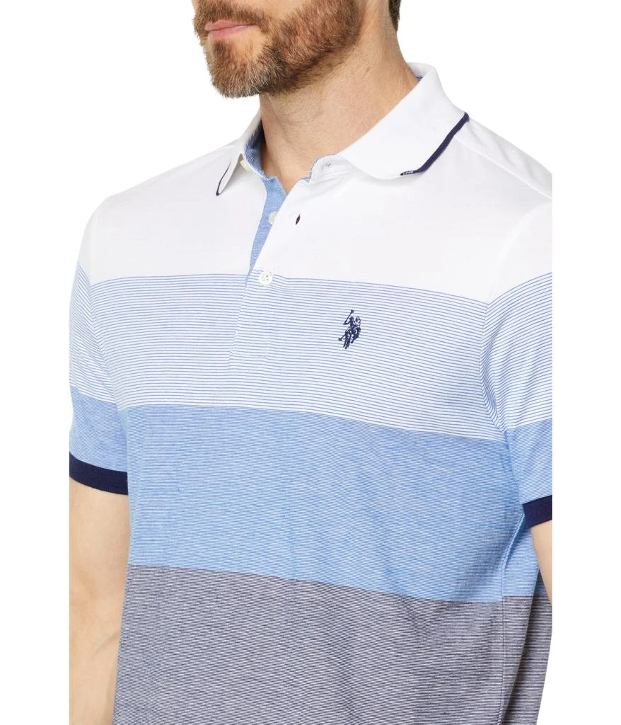 商品U.S. POLO ASSN.|Yarn-Dye Engineered Stripe Jersey Polo Shirt,价格¥173,第3张图片详细描述