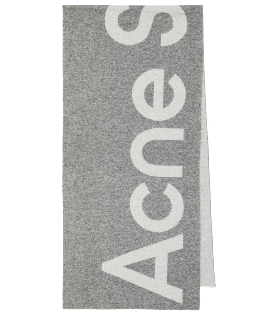 Logo wool-blend scarf商品第1张图片规格展示