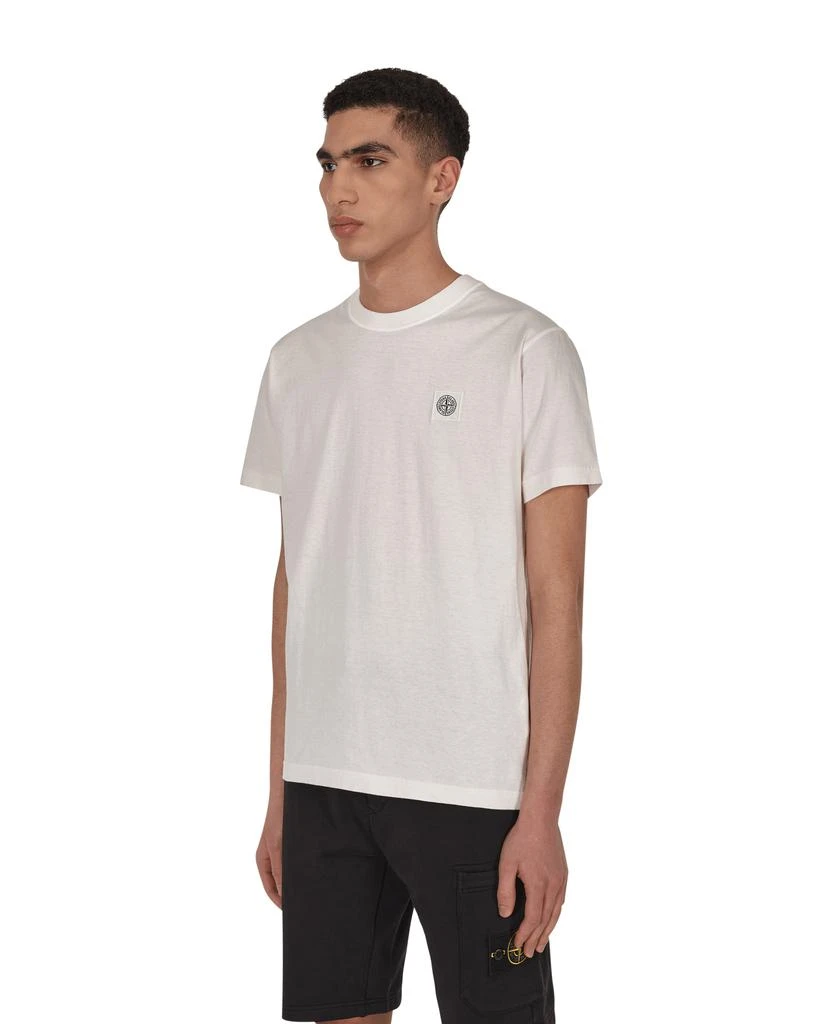 商品Stone Island|Garment Dyed 'FISSATO' Treatment Logo T-Shirt White,价格¥477,第2张图片详细描述