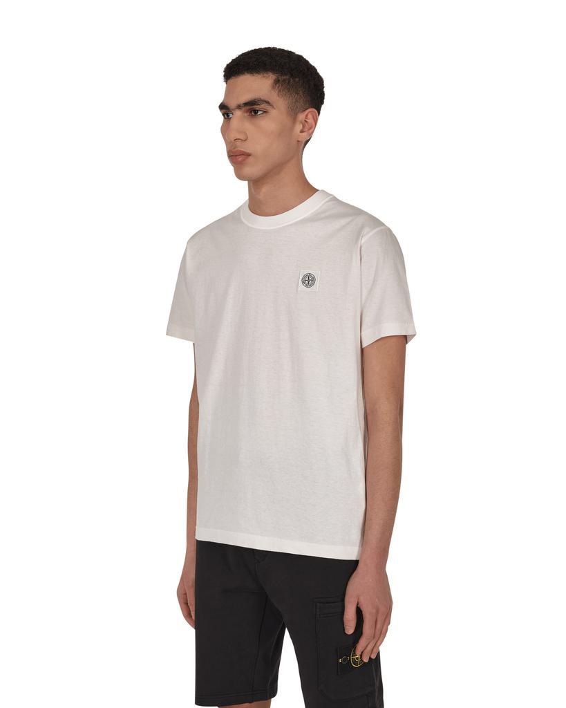 商品Stone Island|Garment Dyed 'FISSATO' Treatment Logo T-Shirt White,价格¥628,第4张图片详细描述