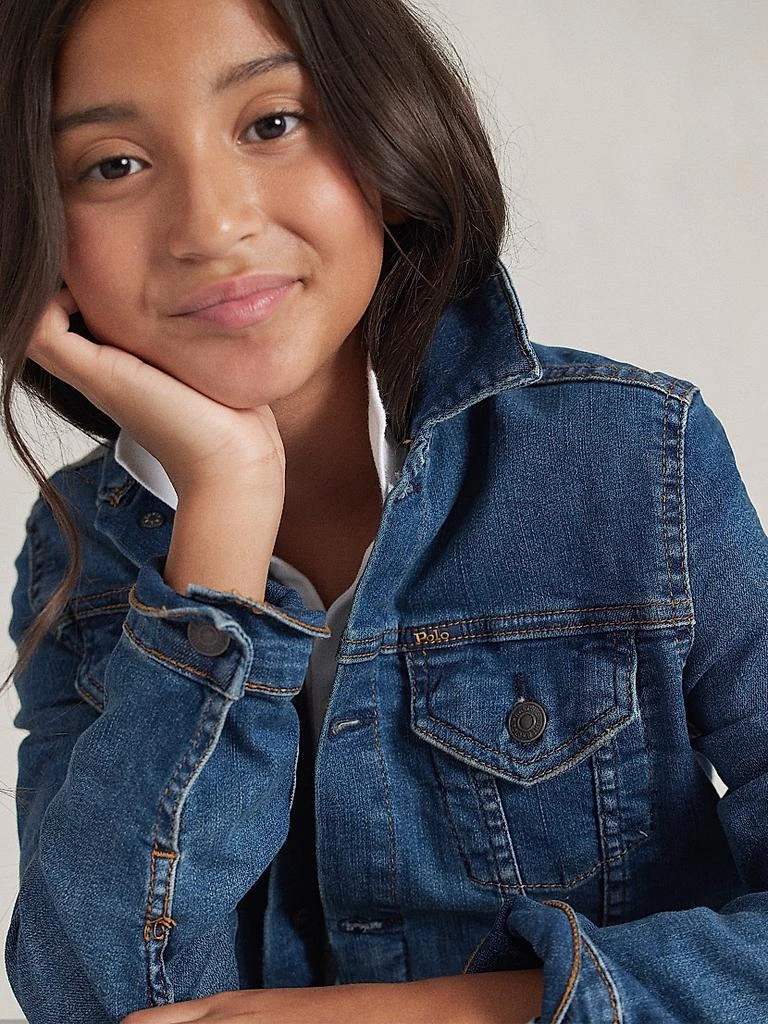 商品Ralph Lauren|Little Girl's & Girl's Denim Trucker Jacket,价格¥682,第5张图片详细描述