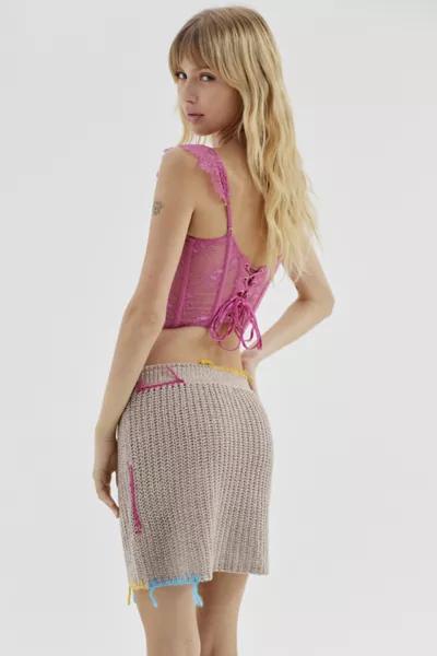 UO Celine Crafty Knit Mini Skirt商品第2张图片规格展示