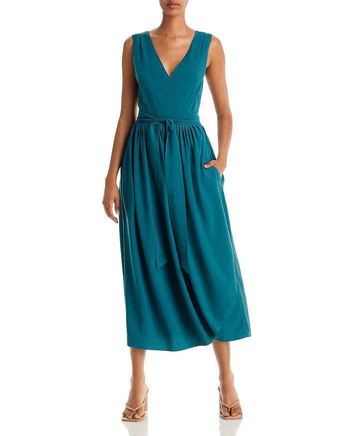 商品Vince|Pleated Wrap Midi Dress,价格¥945,第1张图片
