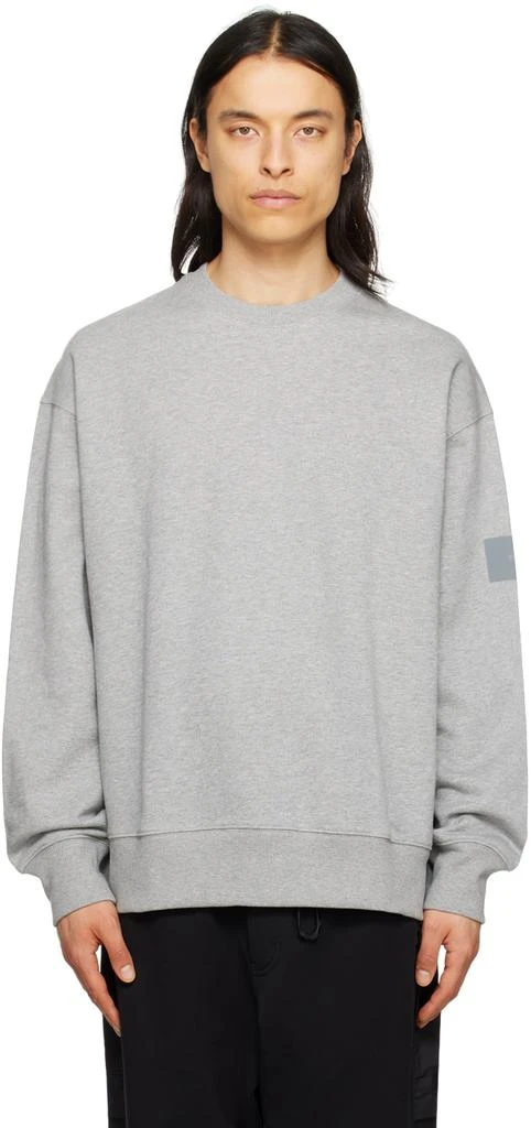 商品Y-3|Gray Dropped Shoulder Sweatshirt,价格¥981,第1张图片