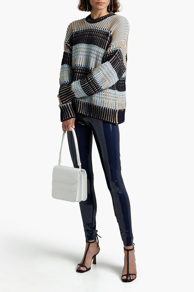 Striped jacquard-knit sweater商品第2张图片规格展示