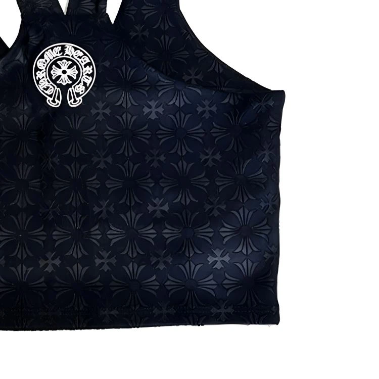商品[国内直发] Chrome Hearts|网球暗纹提花工字背心 女款 黑色,价格¥6452,第6张图片详细描述