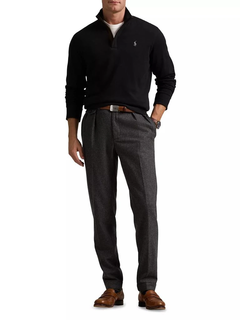 商品Ralph Lauren|Cotton Long-Sleeve Quarter-Zip Sweater,价格¥522,第2张图片详细描述