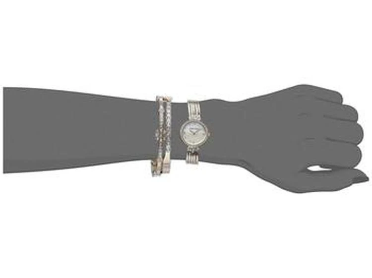 商品Anne Klein|花朵装饰手镯手表套装 AK-3202GBST,价格¥633,第3张图片详细描述