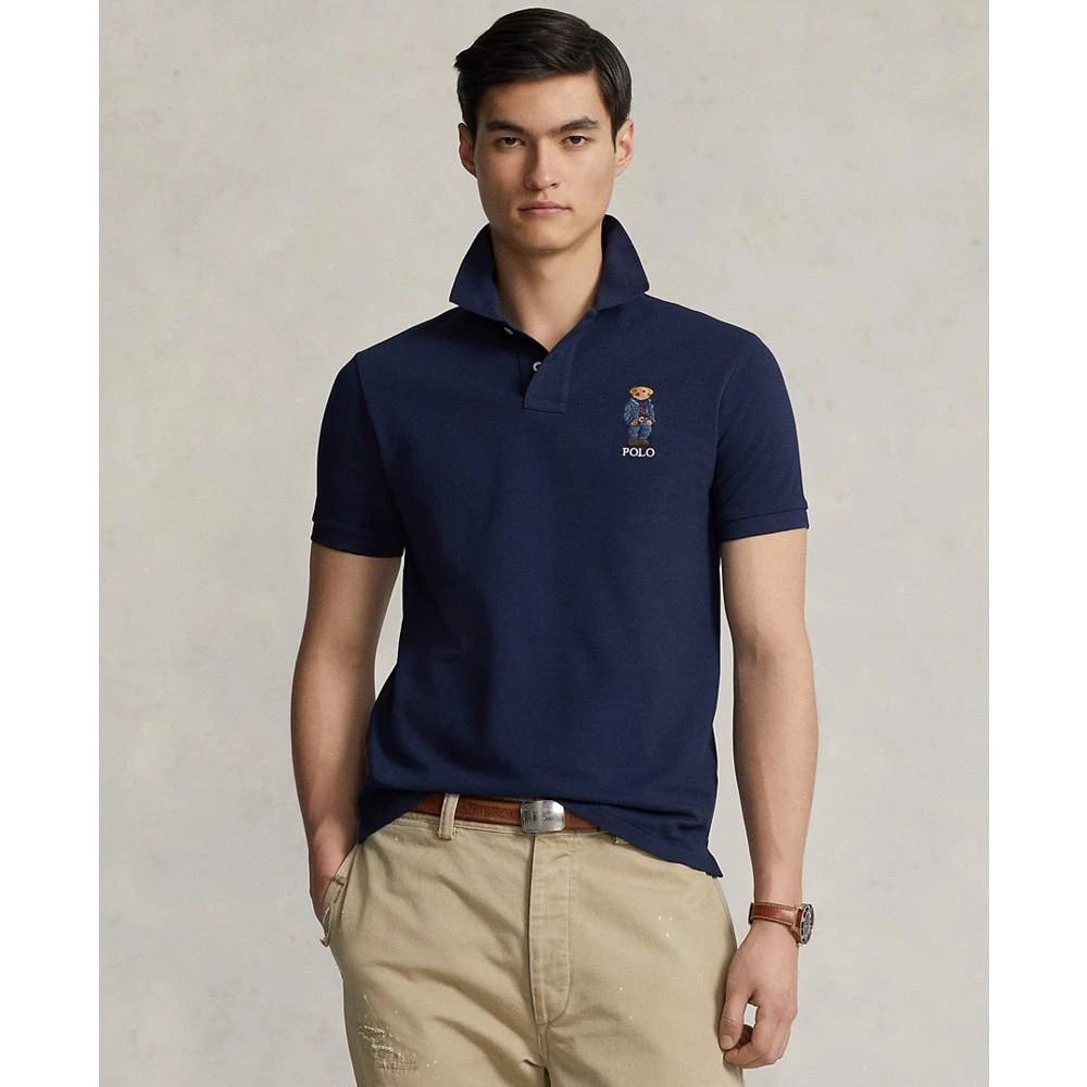 商品Ralph Lauren|Men's Cotton Custom Slim Fit Polo Bear Polo Shirt,价格¥524,第1张图片
